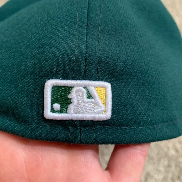 Oakland A’s MLB brand Men’s Hat green/ yellow 7 7/8 - Picture 2 of 4